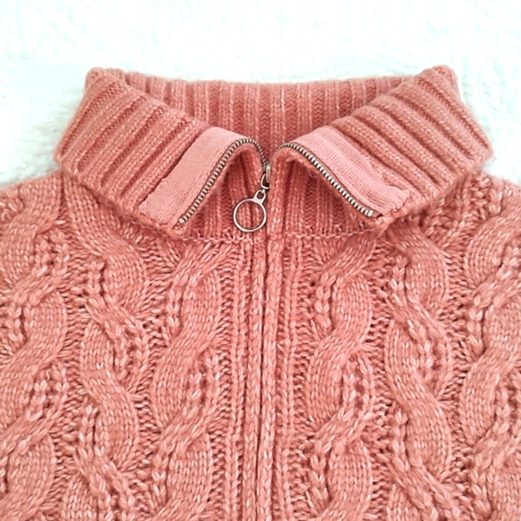 Sincerely Jules Soft Cable Knit 1/4 Zip Front Mock Neck Sweater/ Size L (NWT) - Picture 4 of 10